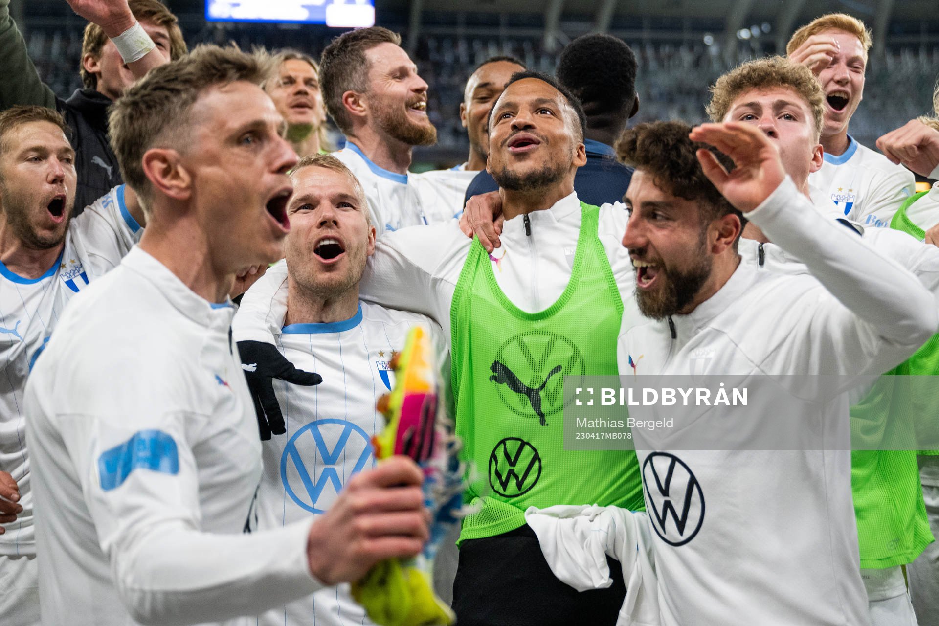 Malmö FFs Søren Rieks, Oscar Lewicki, Martin Olsson och
