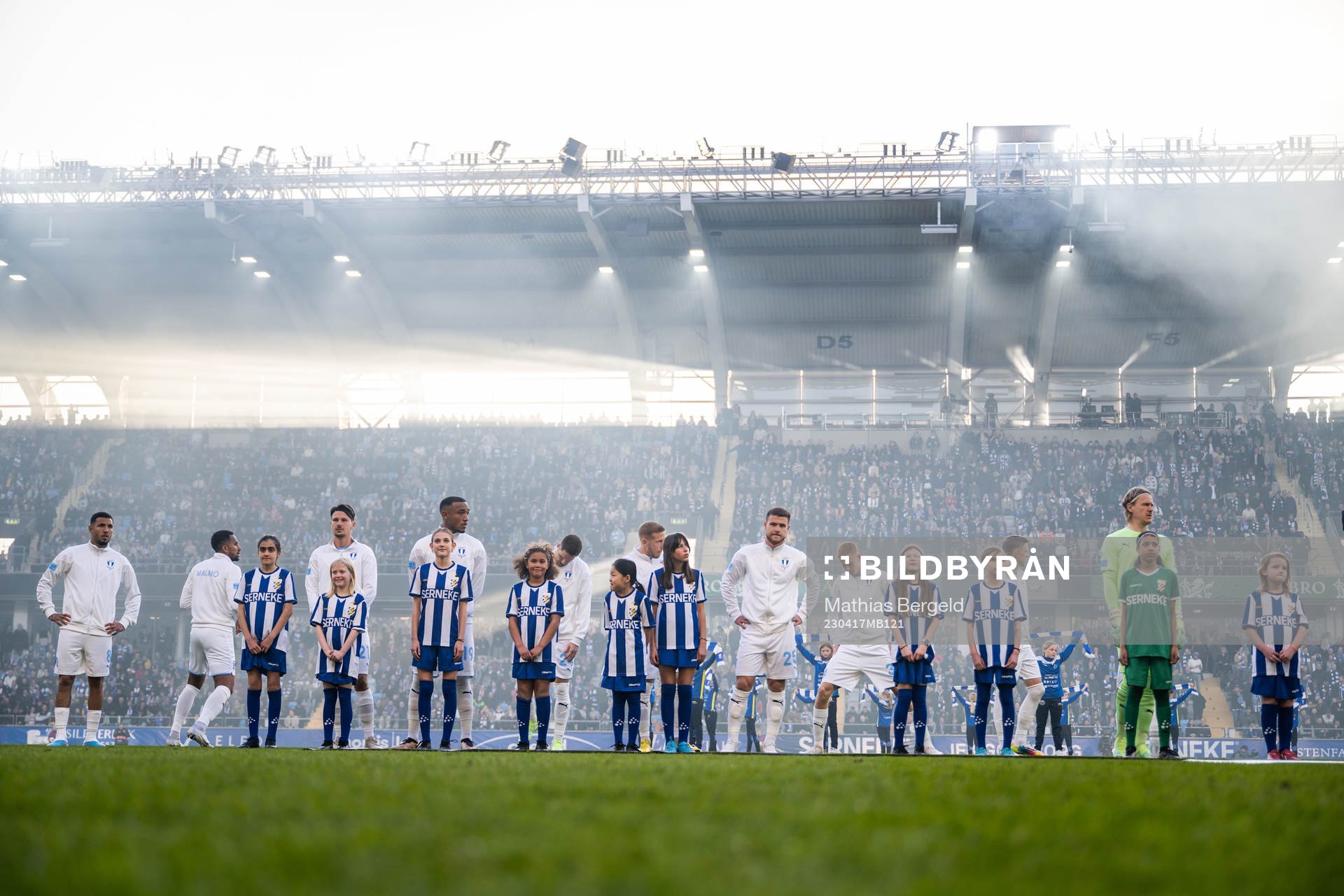Malmö FFs spelare vid line-up