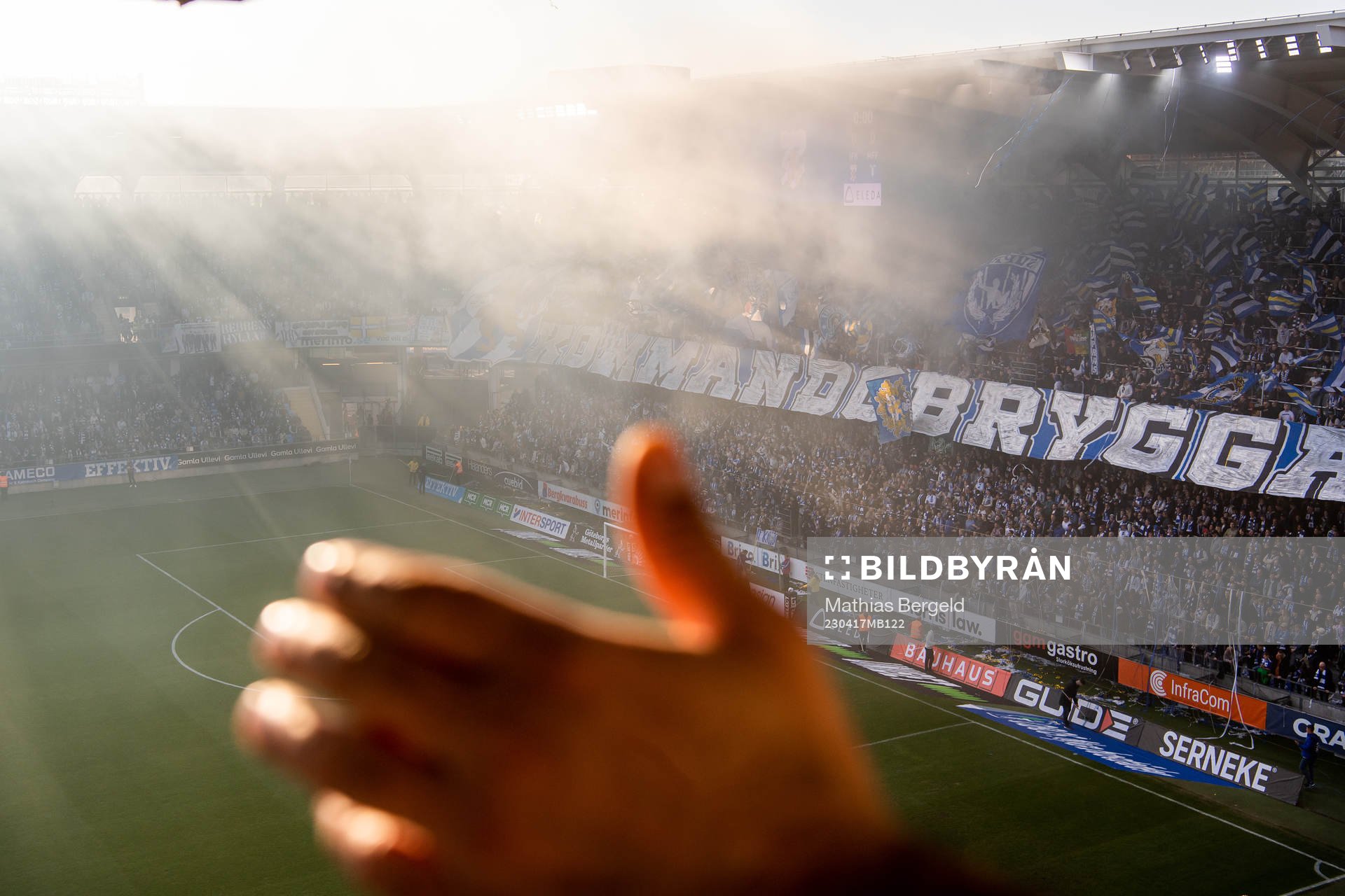 IFK Göteborgs supportrar med ett tifo