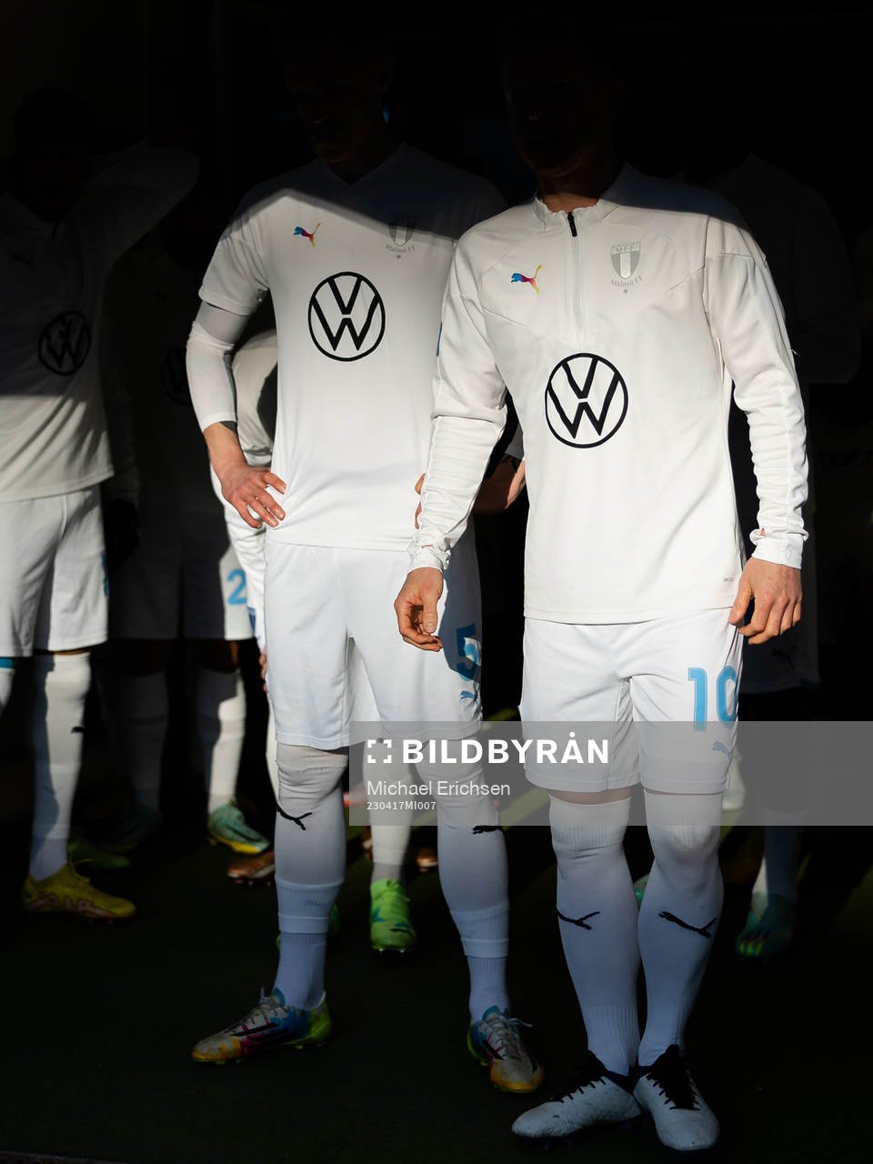 Malmö FFs Søren Rieks och Anders Christiansen  på väg