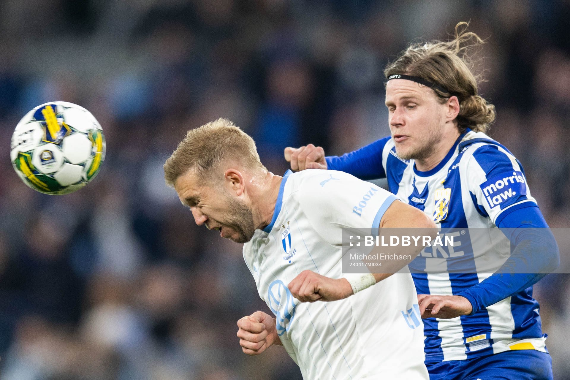 Malmö FFs Anton Tinnerholm och IFK Göteborgs Gustaf Norlin