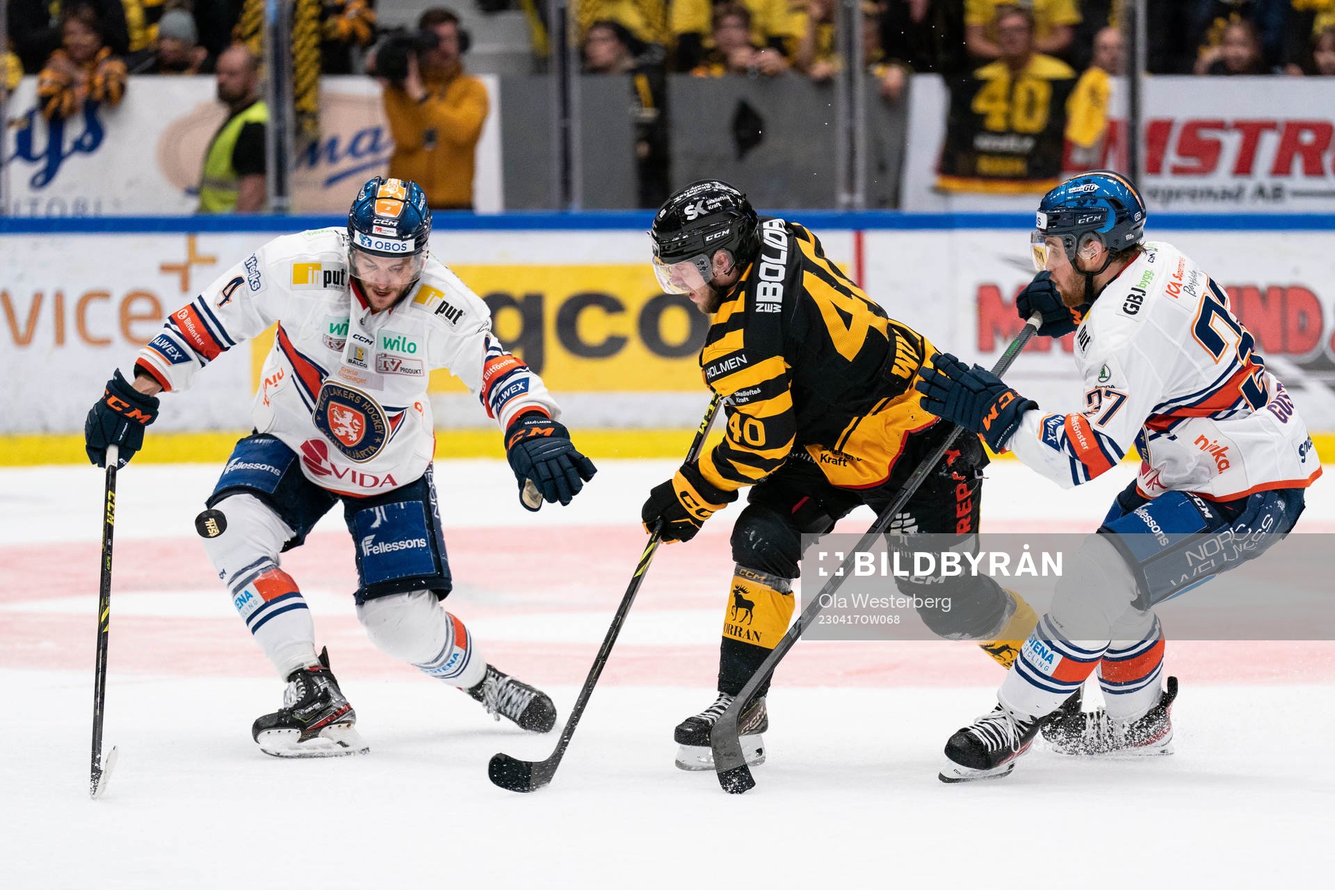 Växjös Keegan Lowe och Glenn Gustafsson mot Skellefteås