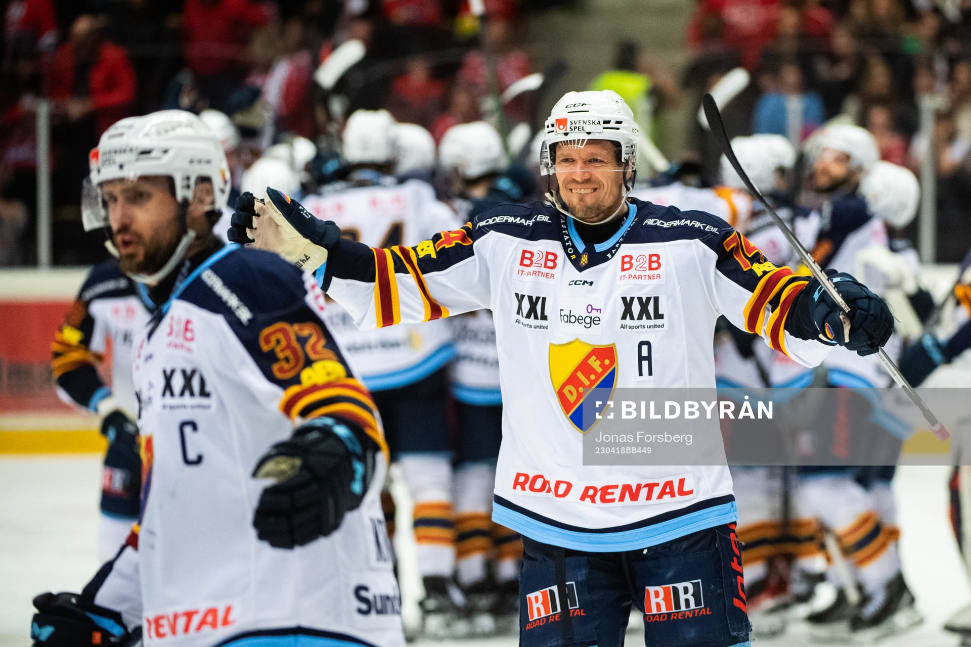 Djurgårdens Nicklas Danielsson jublar