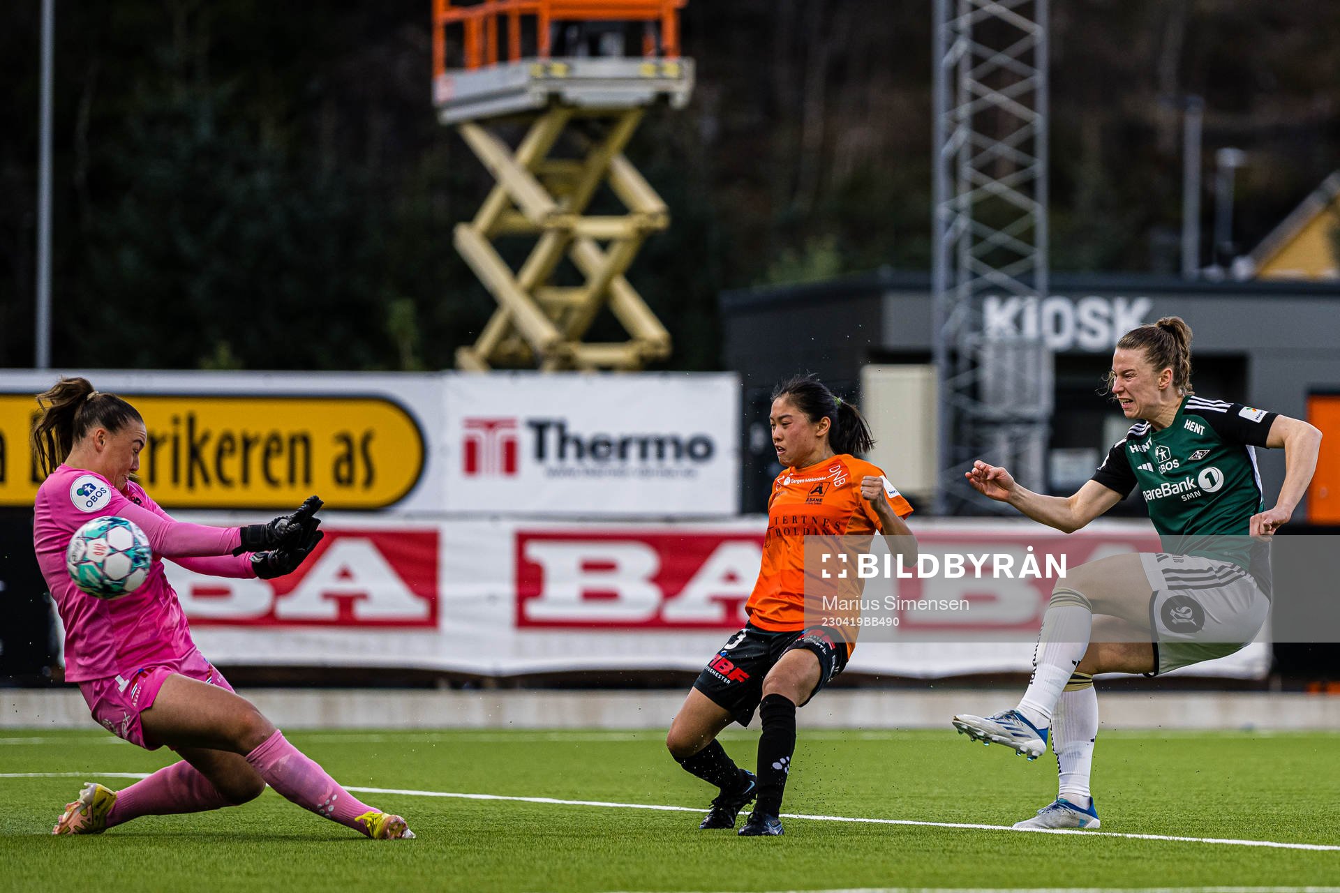 Synne Skinnes Hansen of Rosenborg scores the 0-2 goal