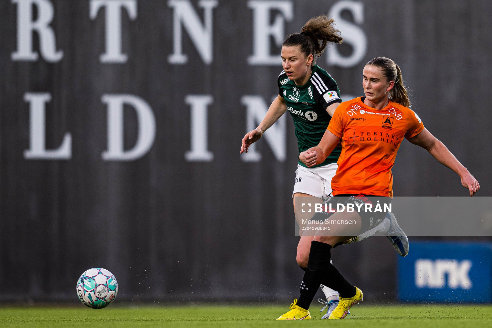 Synne Skinnes Hansen of Rosenborg and Ida Skaar Kroken of