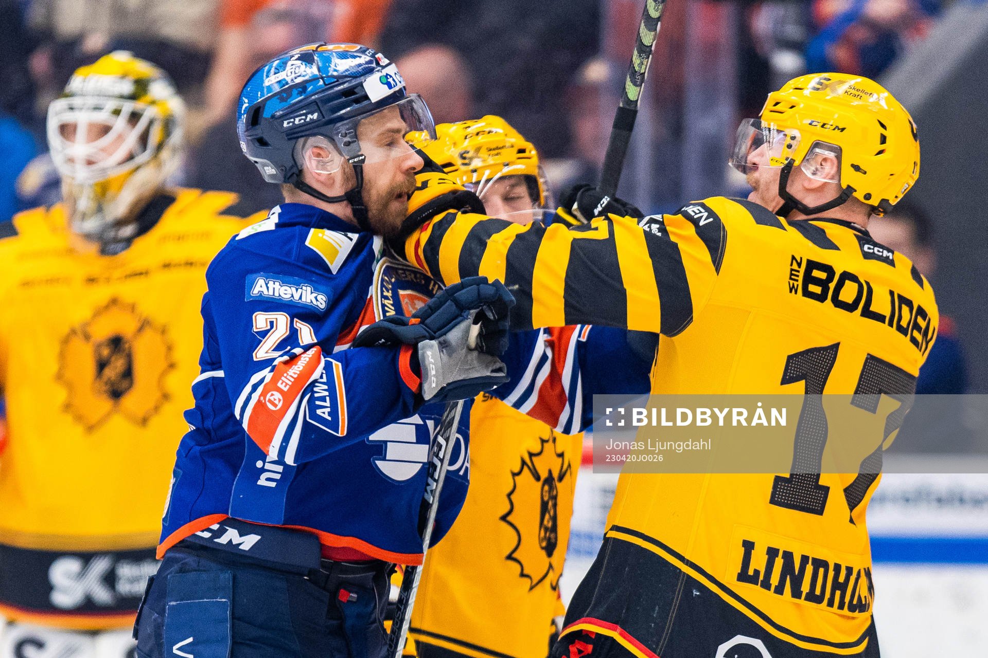 Gruff mellan Växjös Brian Cooper och Skellefteås Pär