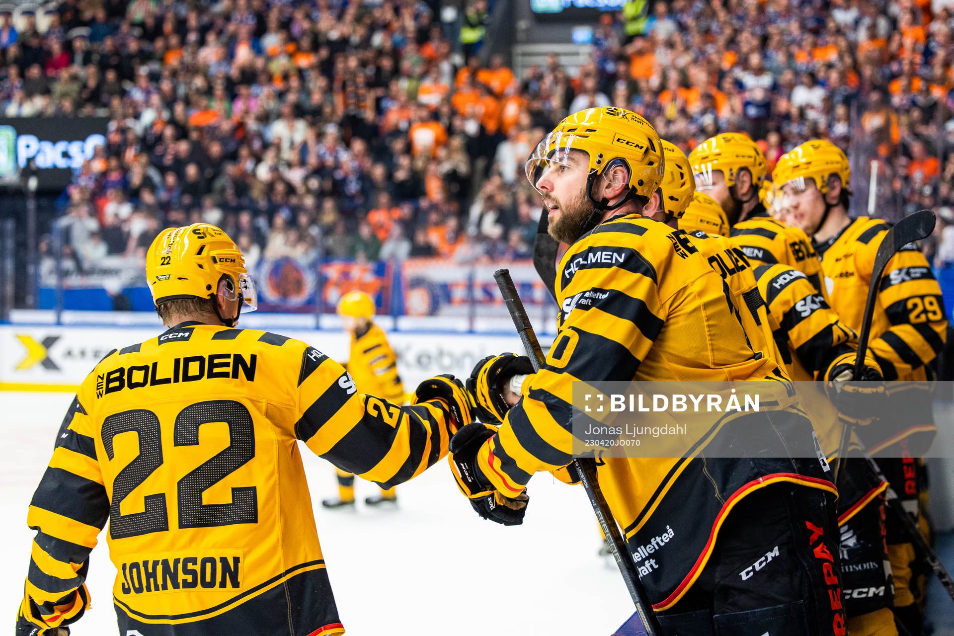 Skellefteås Joakim Lindström jublar