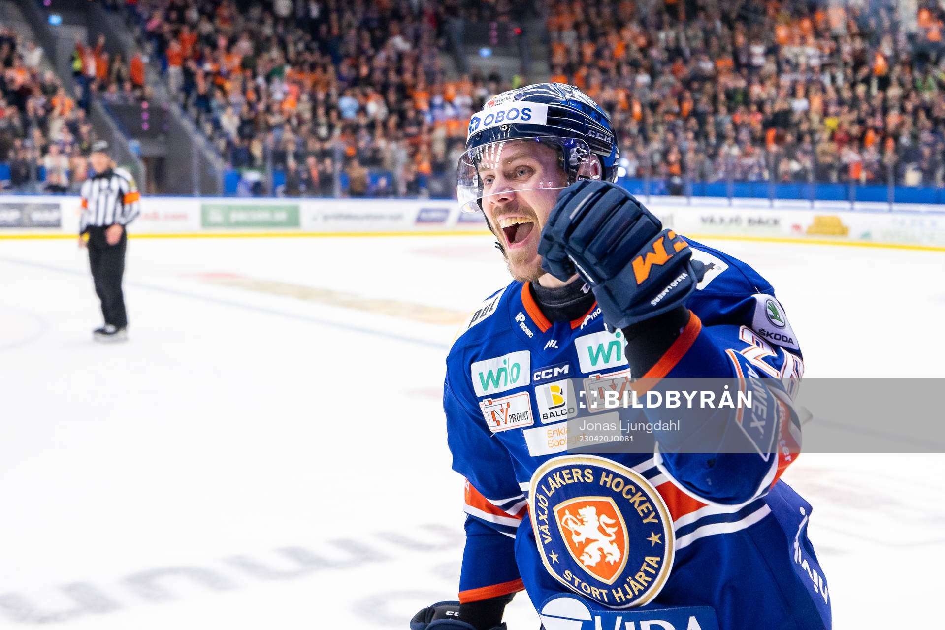Växjös Joel Kellman jublar