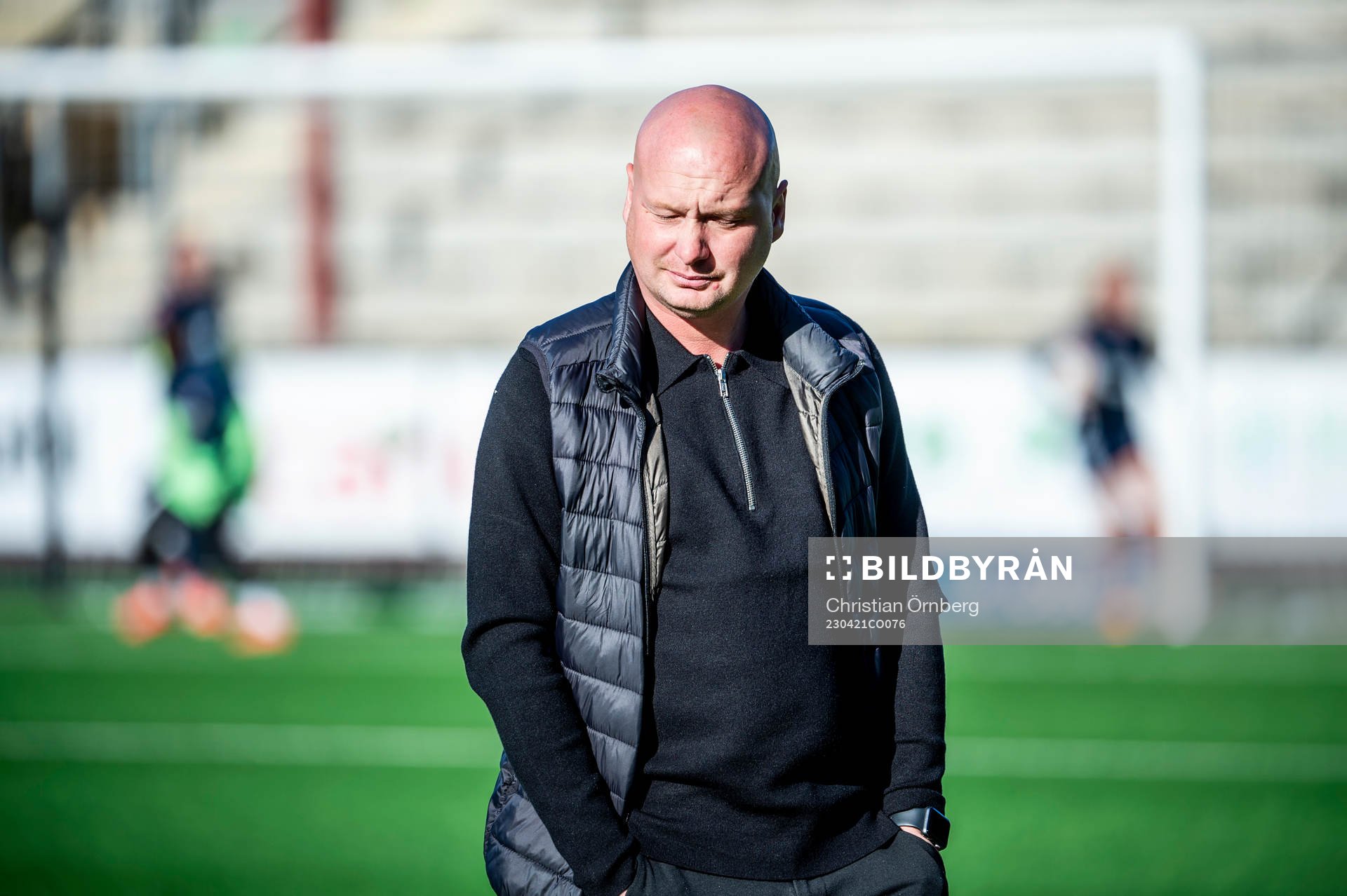 FC Rosengårds tränare Joel Kjetselberg innan