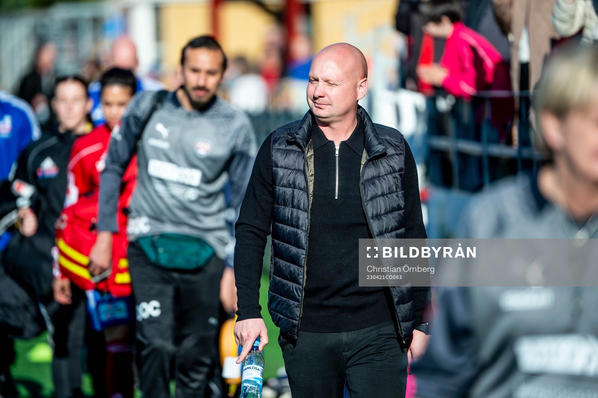 FC Rosengårds tränare Joel Kjetselberg innan