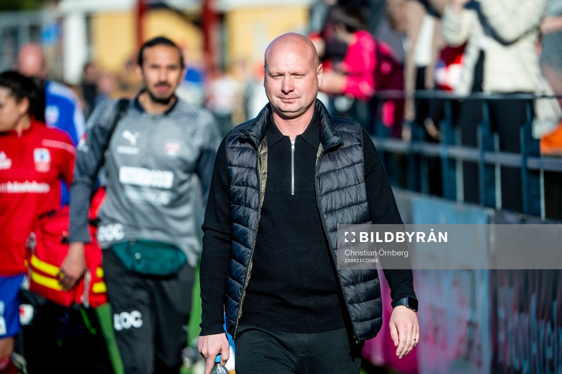 FC Rosengårds tränare Joel Kjetselberg innan