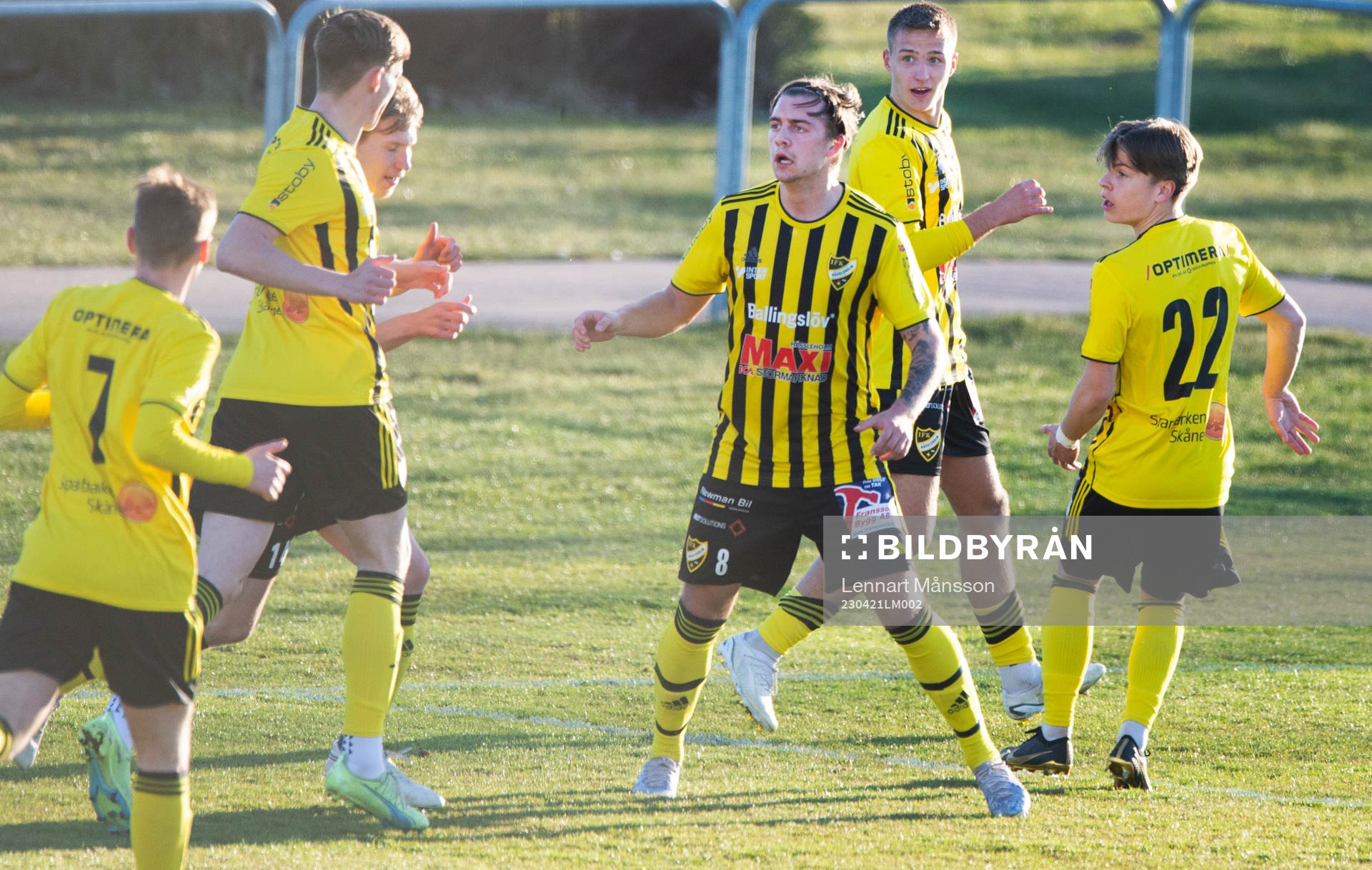 IFK Hässleholms André Gustafsson har gjort 1-0 och
