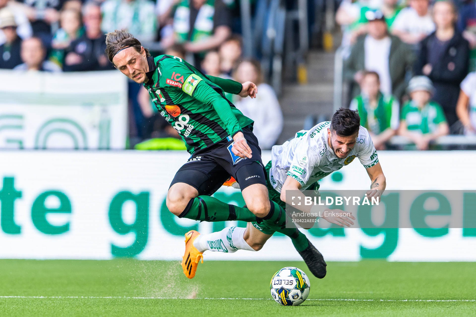 Varbergs Joakim Lindner och Hammarbys Viktor Djukanovic