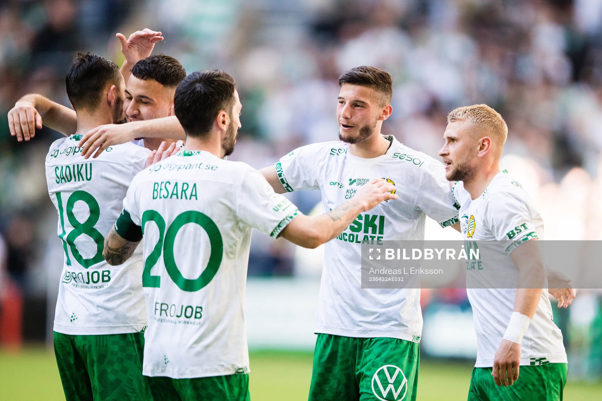 Hammarbys Viktor Djukanovic jublar