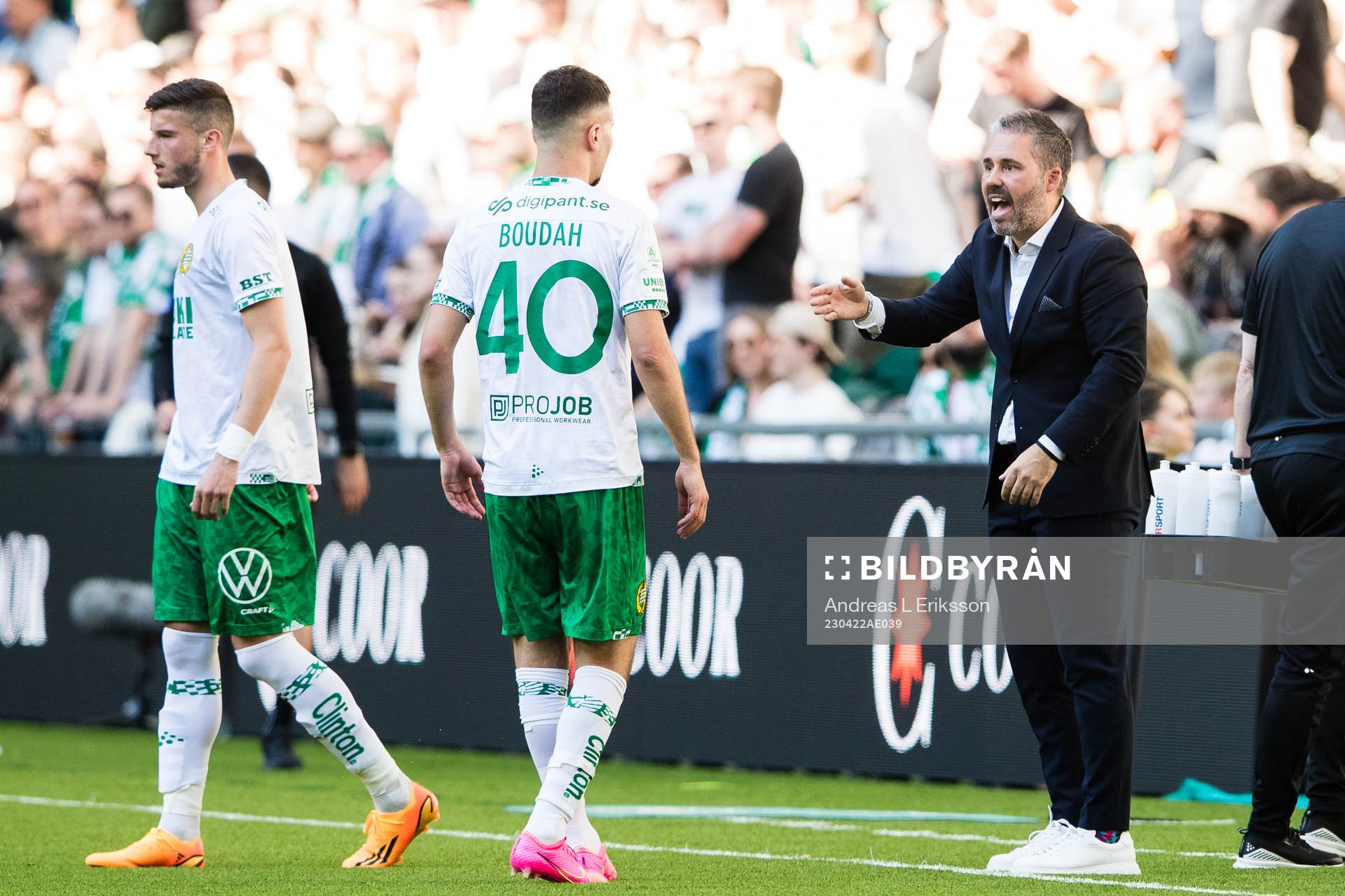 Hammarbys Abdelrahman Boudah Saidi och tränare Marti