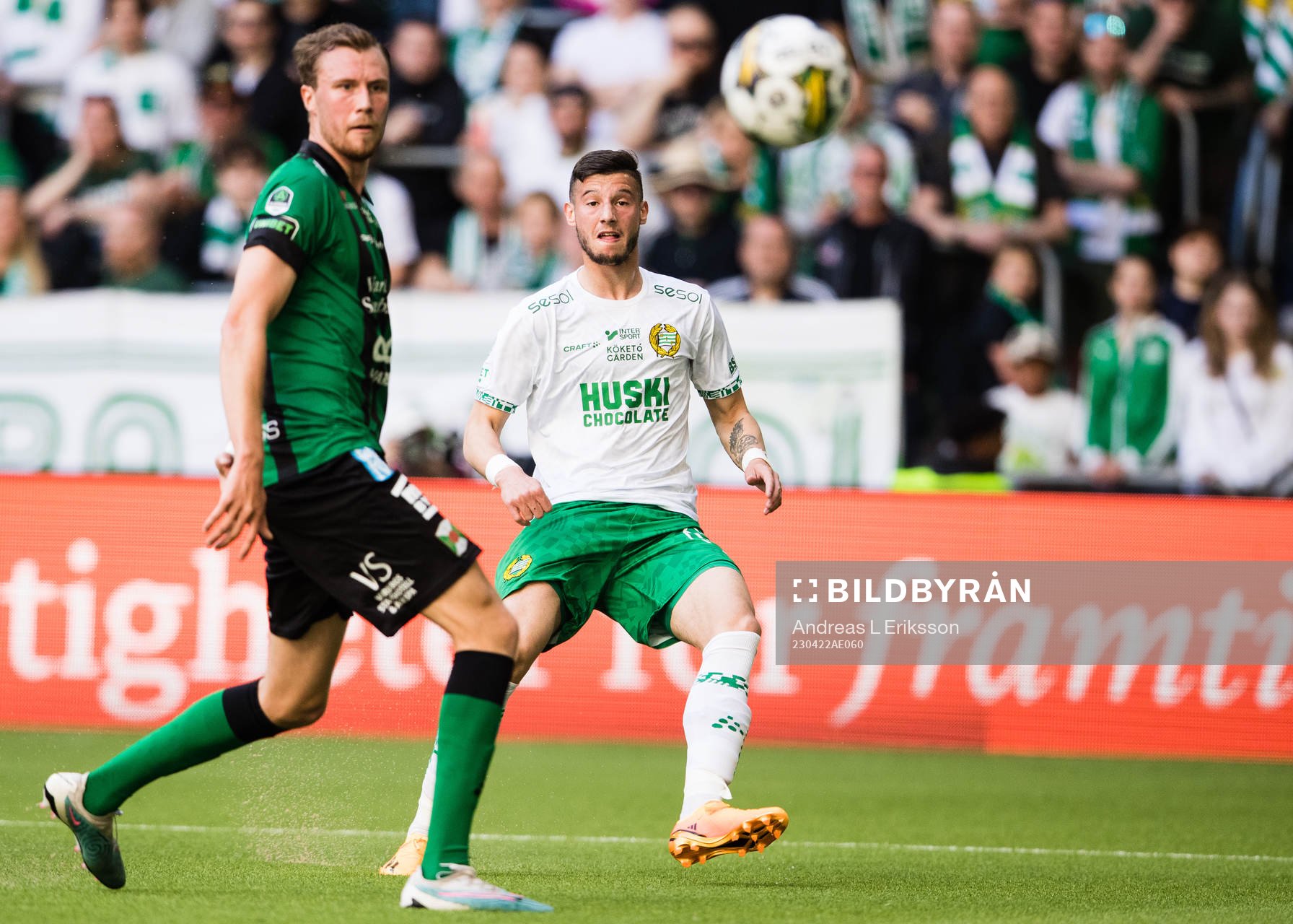 Varbergs Hampus Zackrisson och Hammarbys Viktor Djukanovic