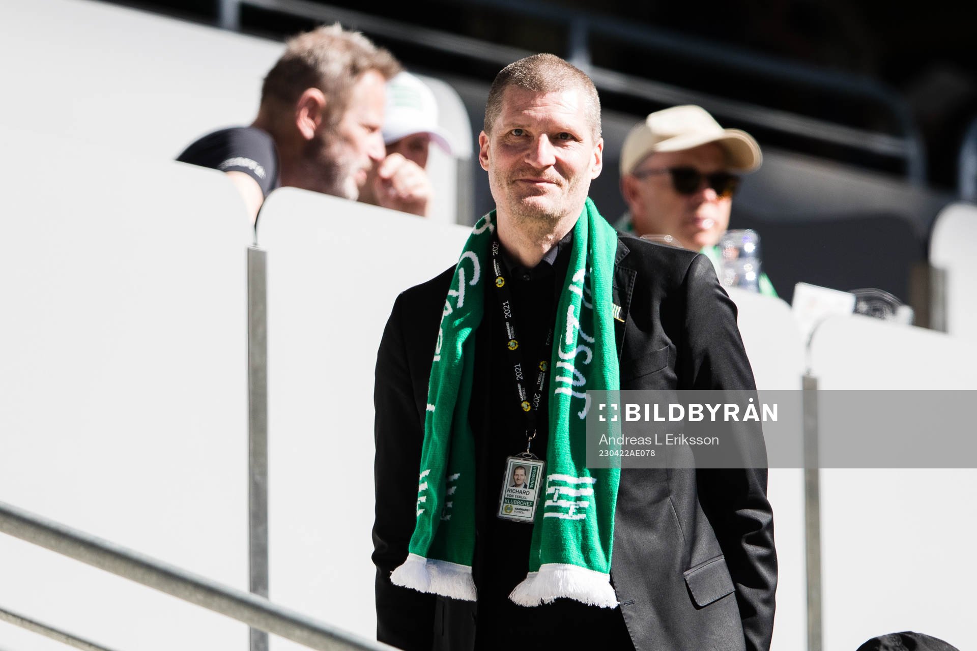 Hammarby Fotbolls vd Richard von Yxkull under fotbollsmatchen i Allsvenskan mellan Hammarby och Varberg den 22 april 2023 i Stockholm.