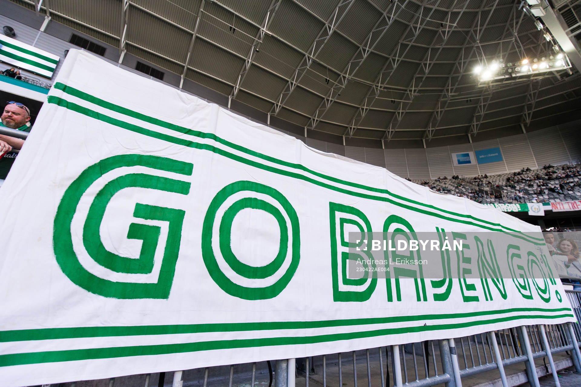 En badneroll med texten GO BAJEN GO