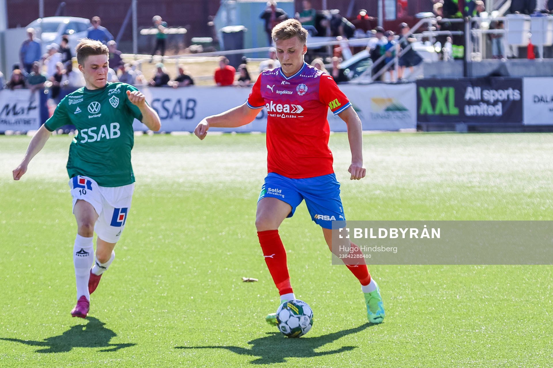 Brages Gustav Berggren och Helsingborgs Casper Widell