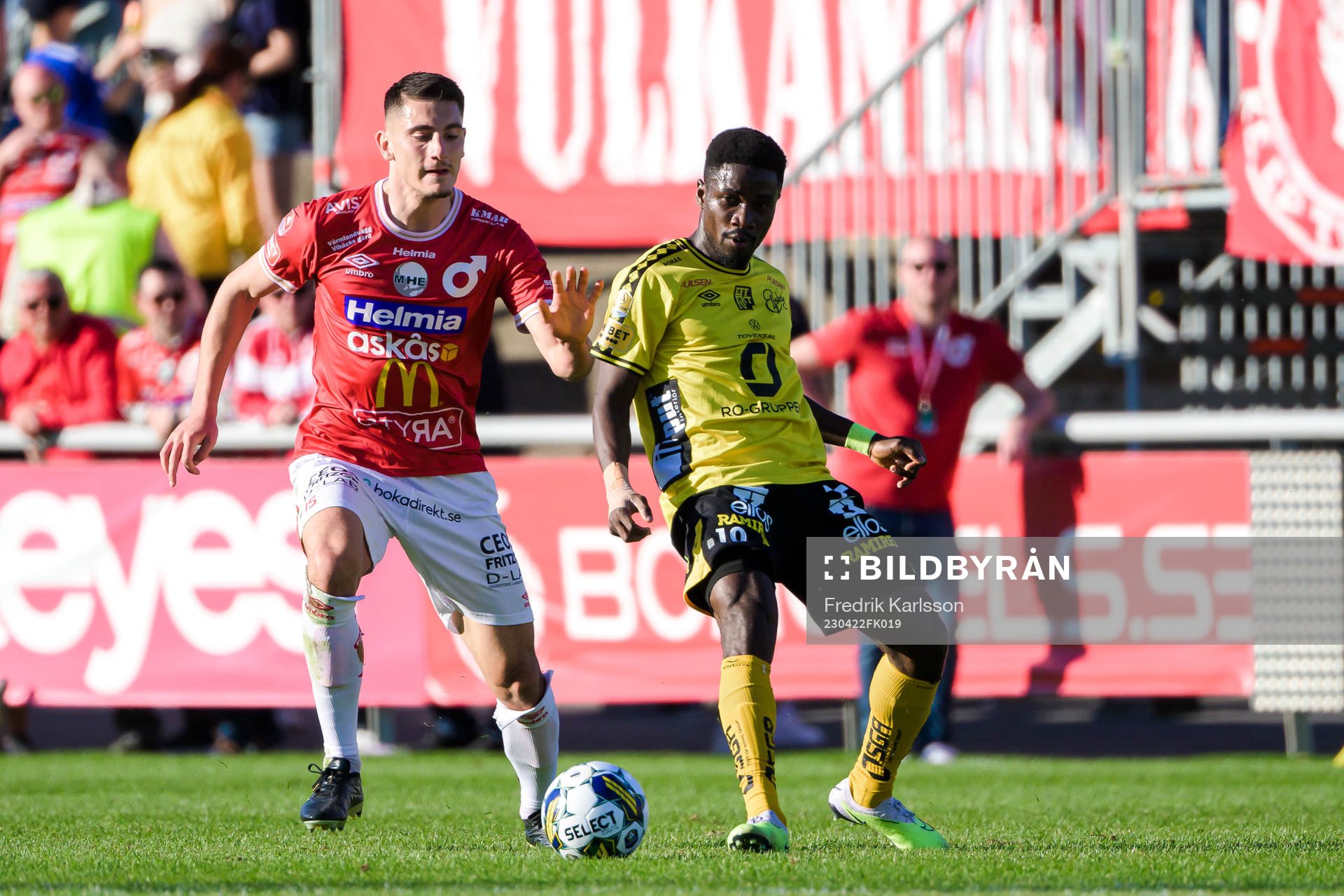 Degerfors Seid Korac och Elfsborgs Michael Baidoo