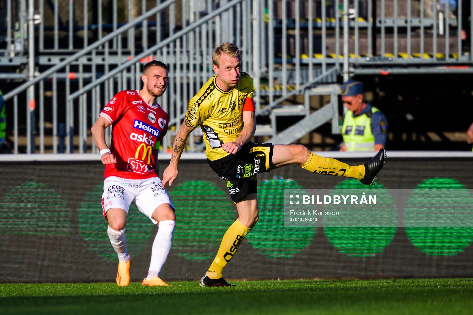 Degerfors Christos Gravius och Elfsborgs Johan Larsson