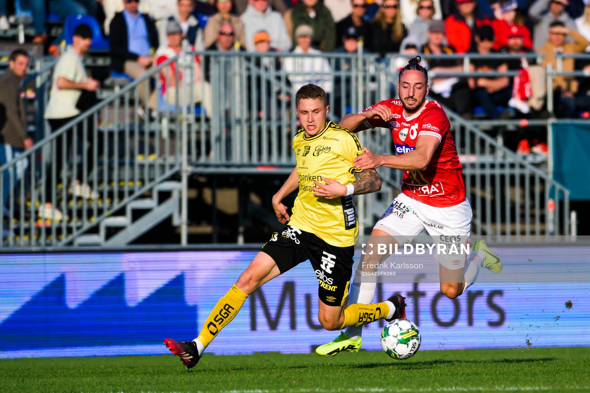 Elfsborgs Sebastian Holmen och Degerfors Dijan Vukojevic