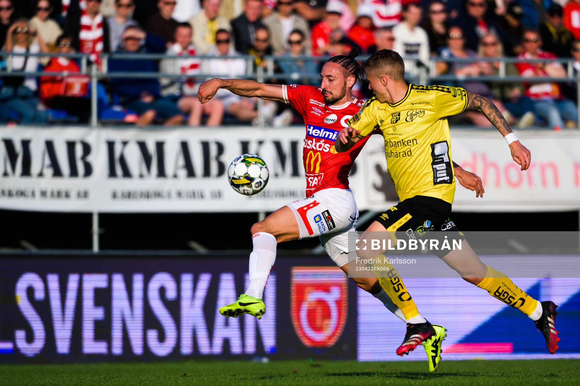 Degerfors Dijan Vukojevic och Elfsborgs Sebastian Holmen