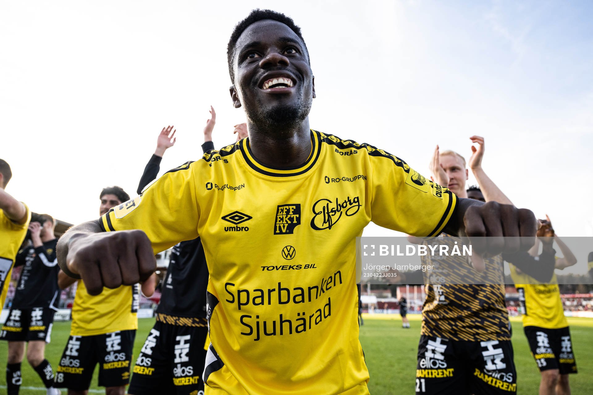 Elfsborgs Michael Baidoo jublar
