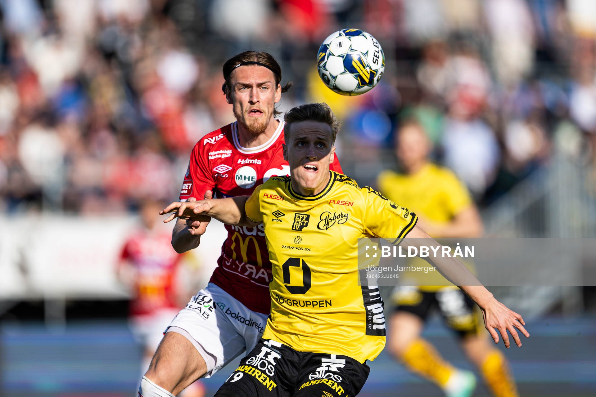 Degerfors Gustav Granath och Elfsborgs Jeppe Møldrup Okkels