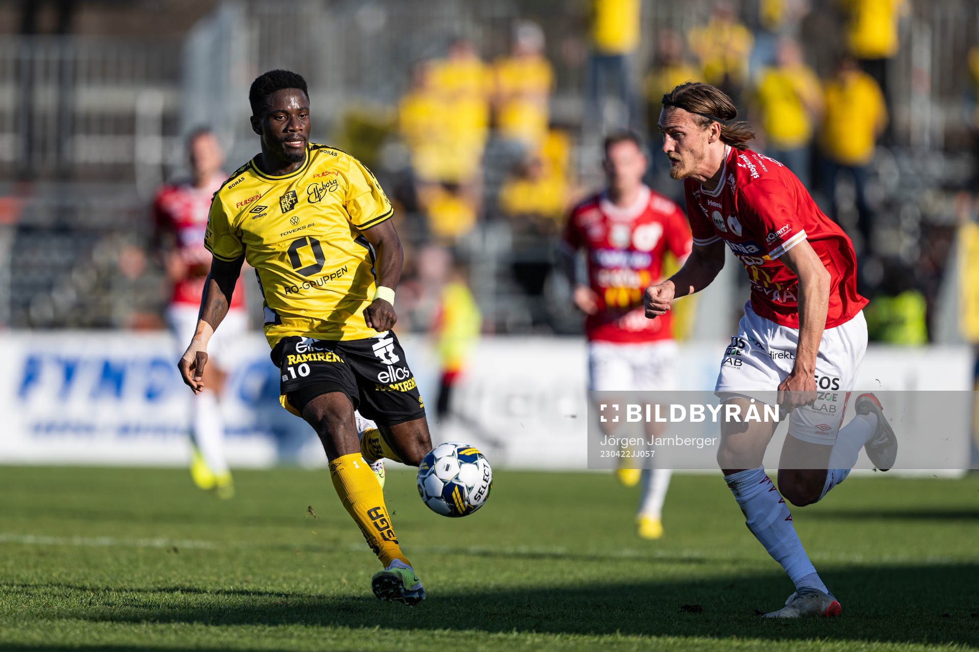 Elfsborgs Michael Baidoo och Degerfors Gustav Granath