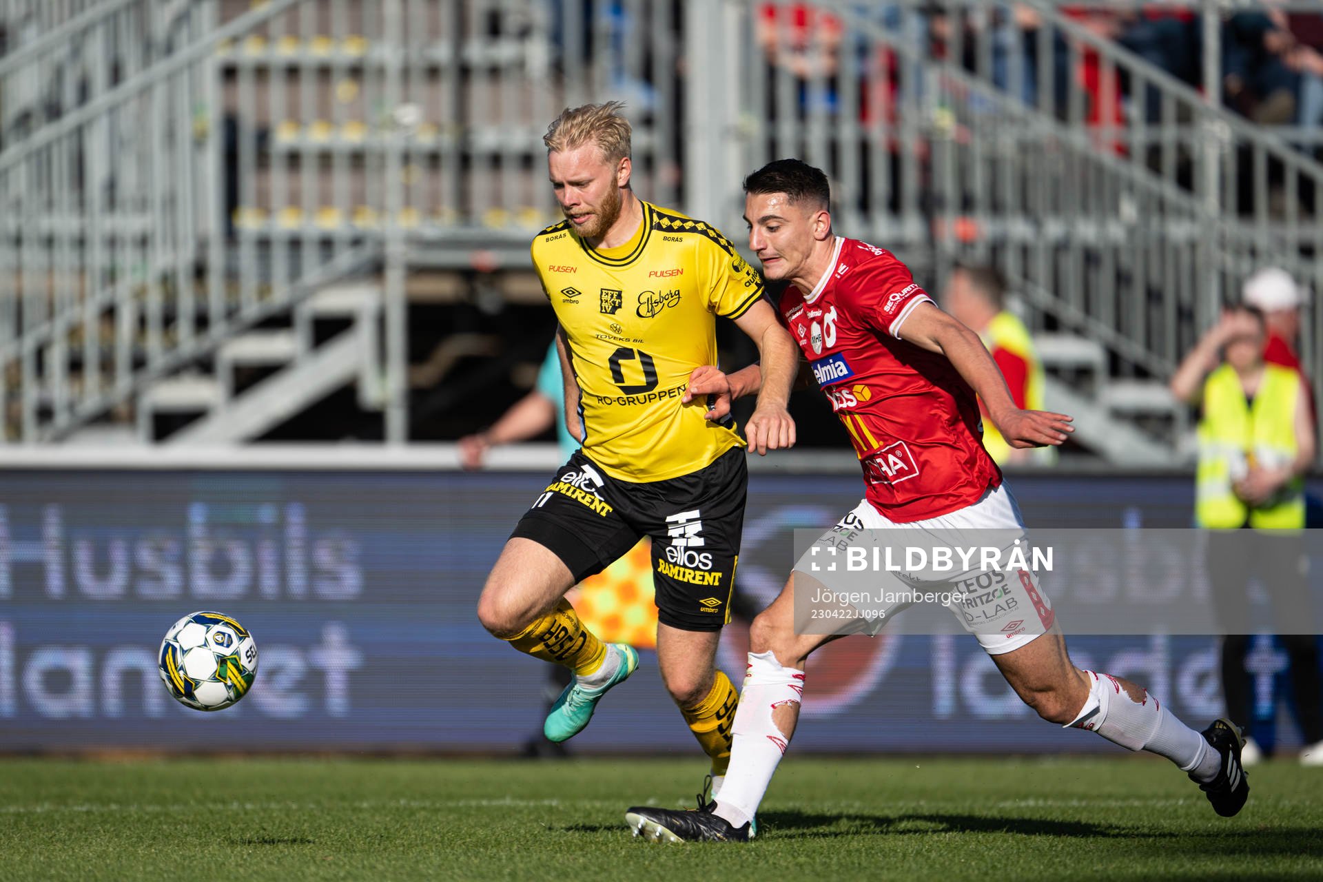 Elfsborgs Sveinn Guðjohnsen och Degerfors Seid Korac