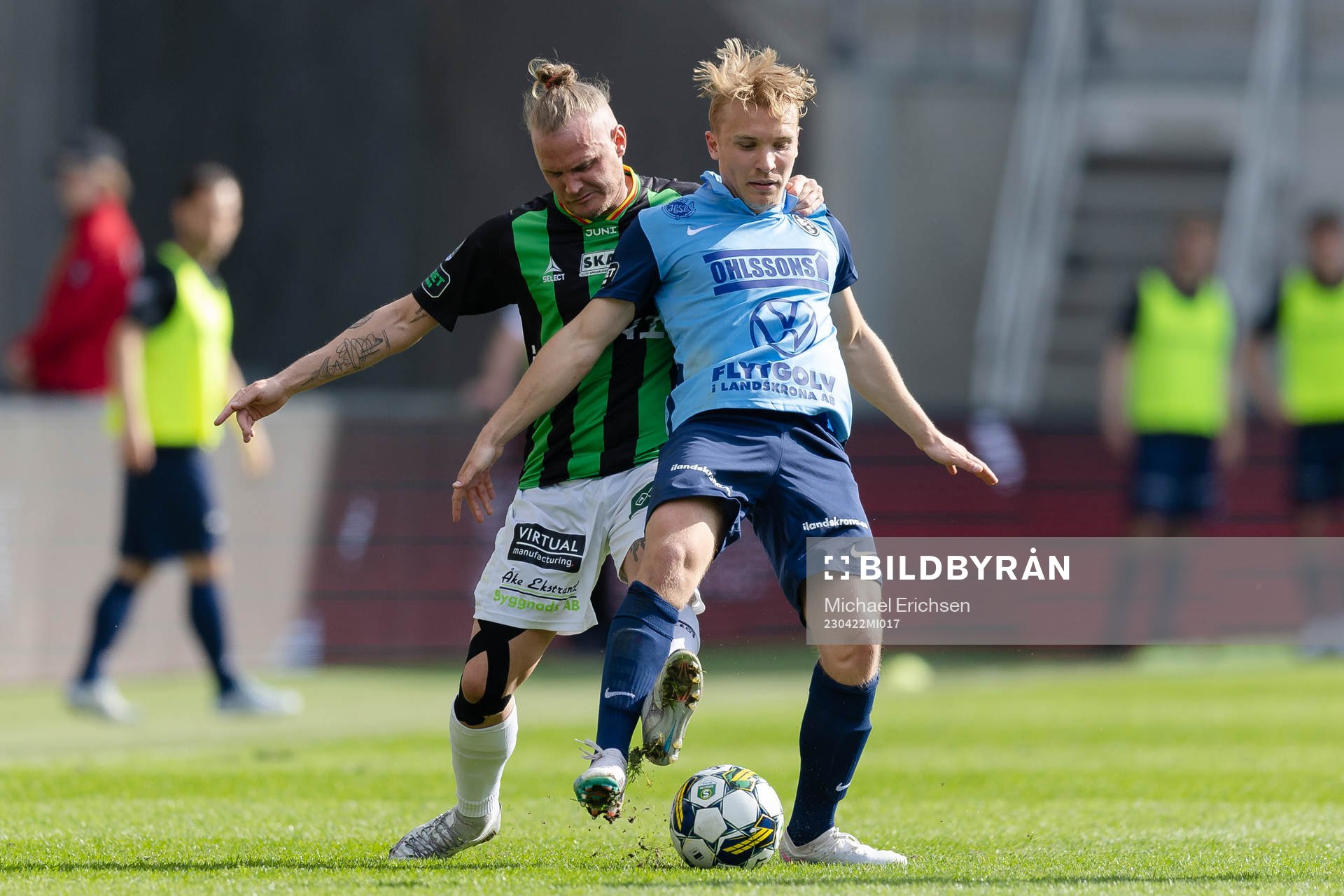 GAIS Jonas Lindberg och Landskronas Edvin Dahlqvist