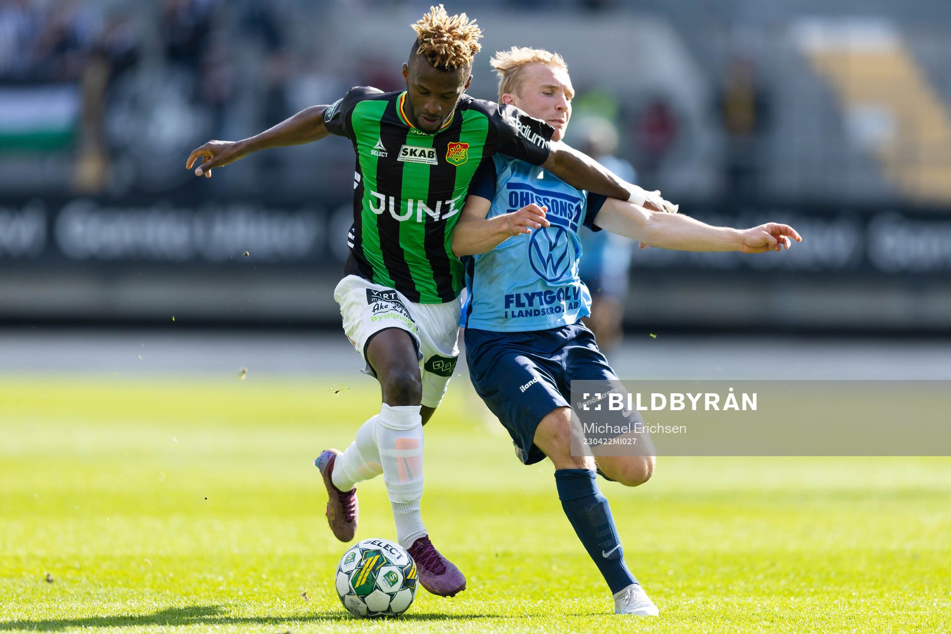 GAIS Richard Emeka Friday och Landskronas Edvin Dahlqvist
