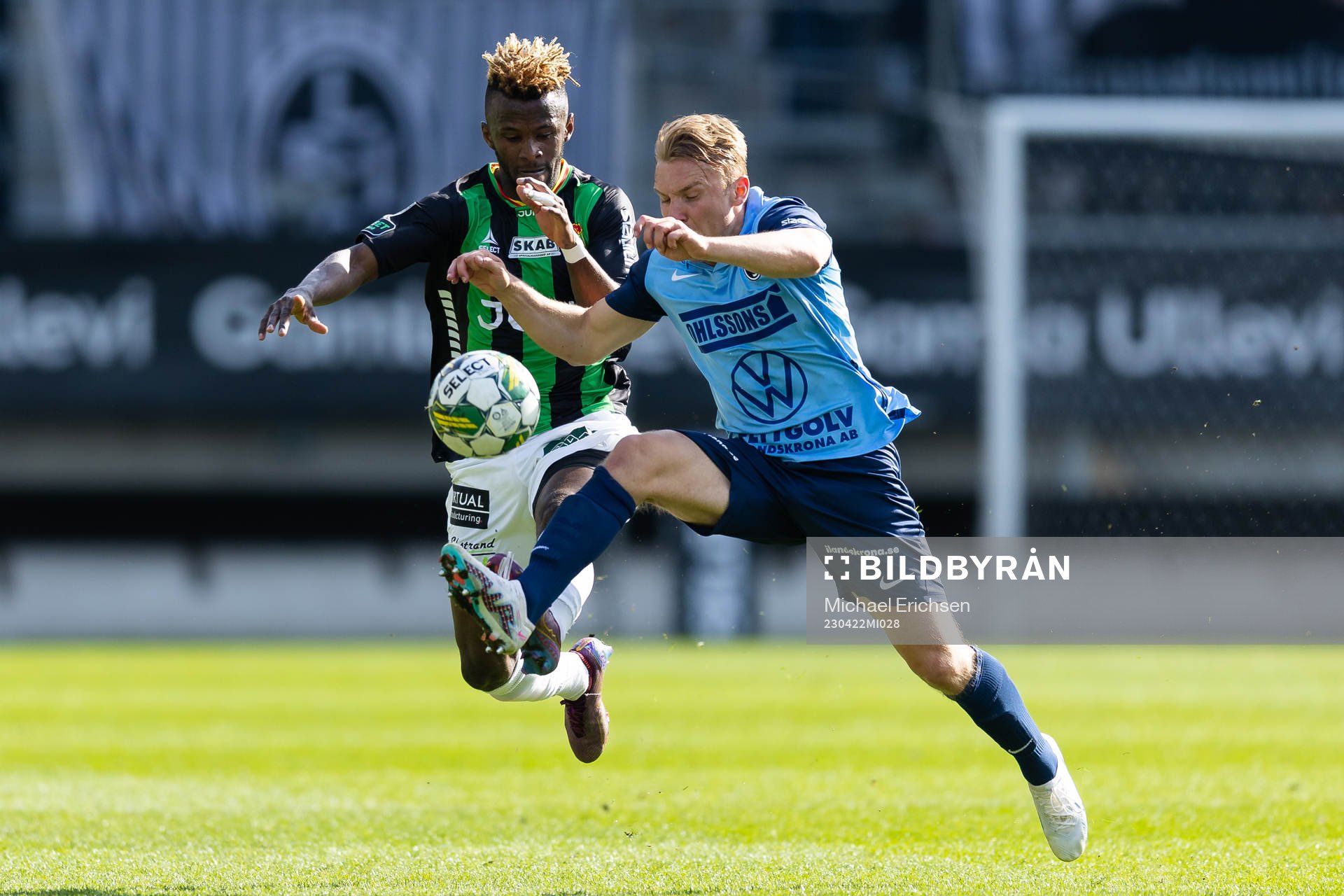 GAIS Richard Emeka Friday och Landskronas Edvin Dahlqvist
