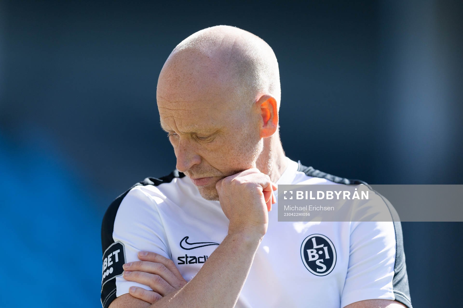 Landskronas tränare Billy Magnusson innan fotbollsmatchen