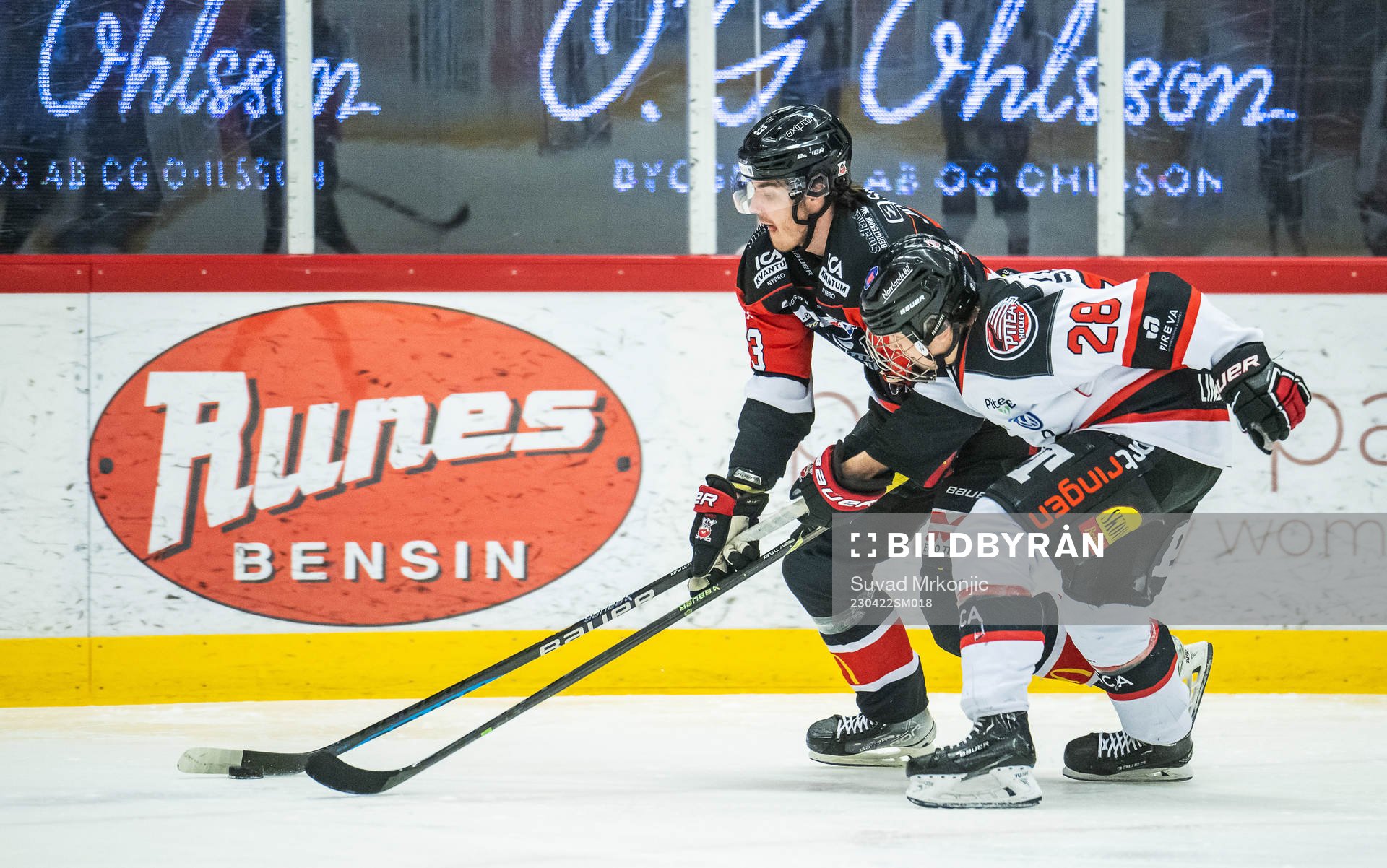 Nybros Hannes Johansson och Piteås Linus Lindmark