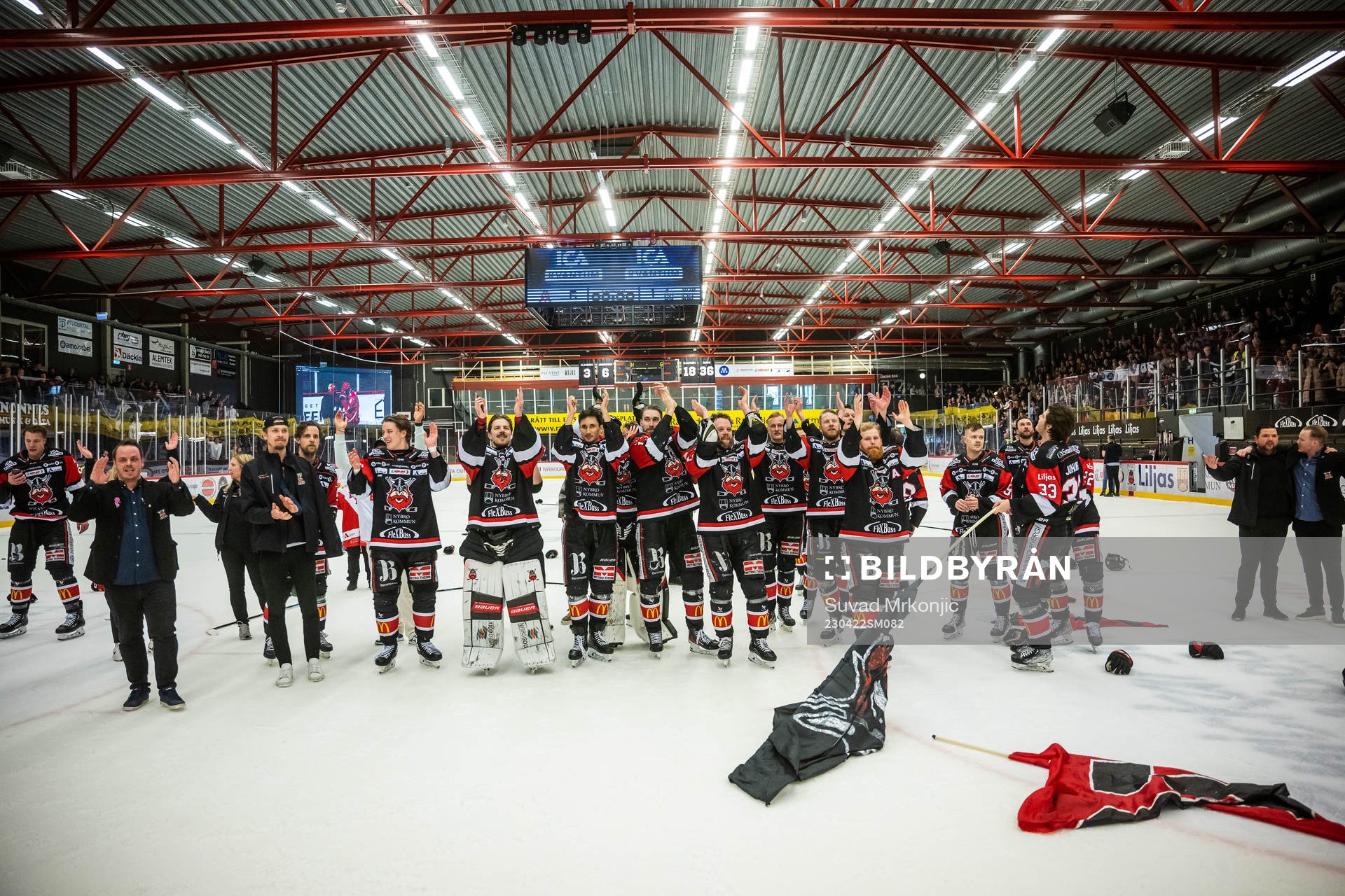 Nybros spelare jublar