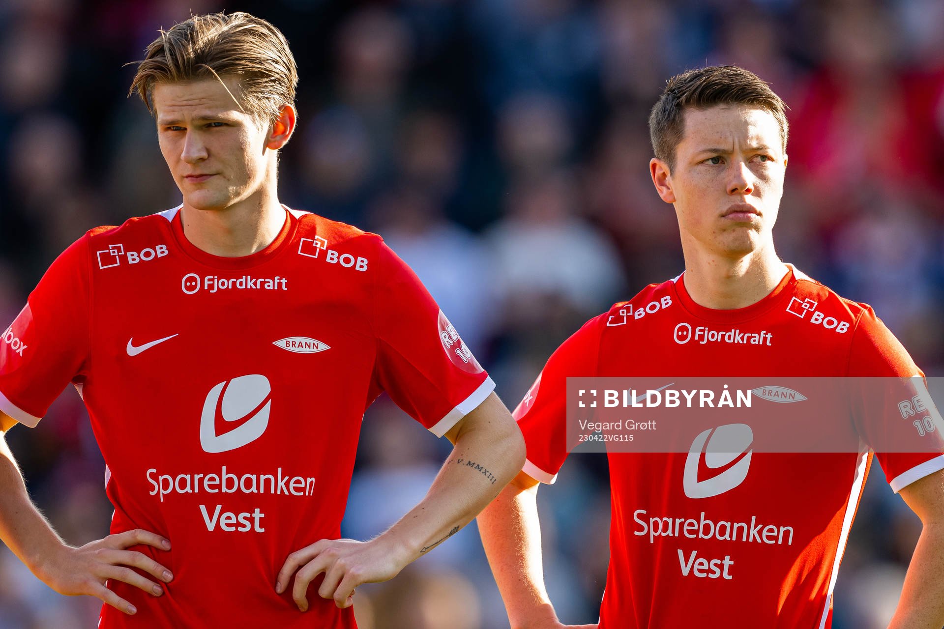David Møller Wolfe and Mathias Rasmussen of Brann