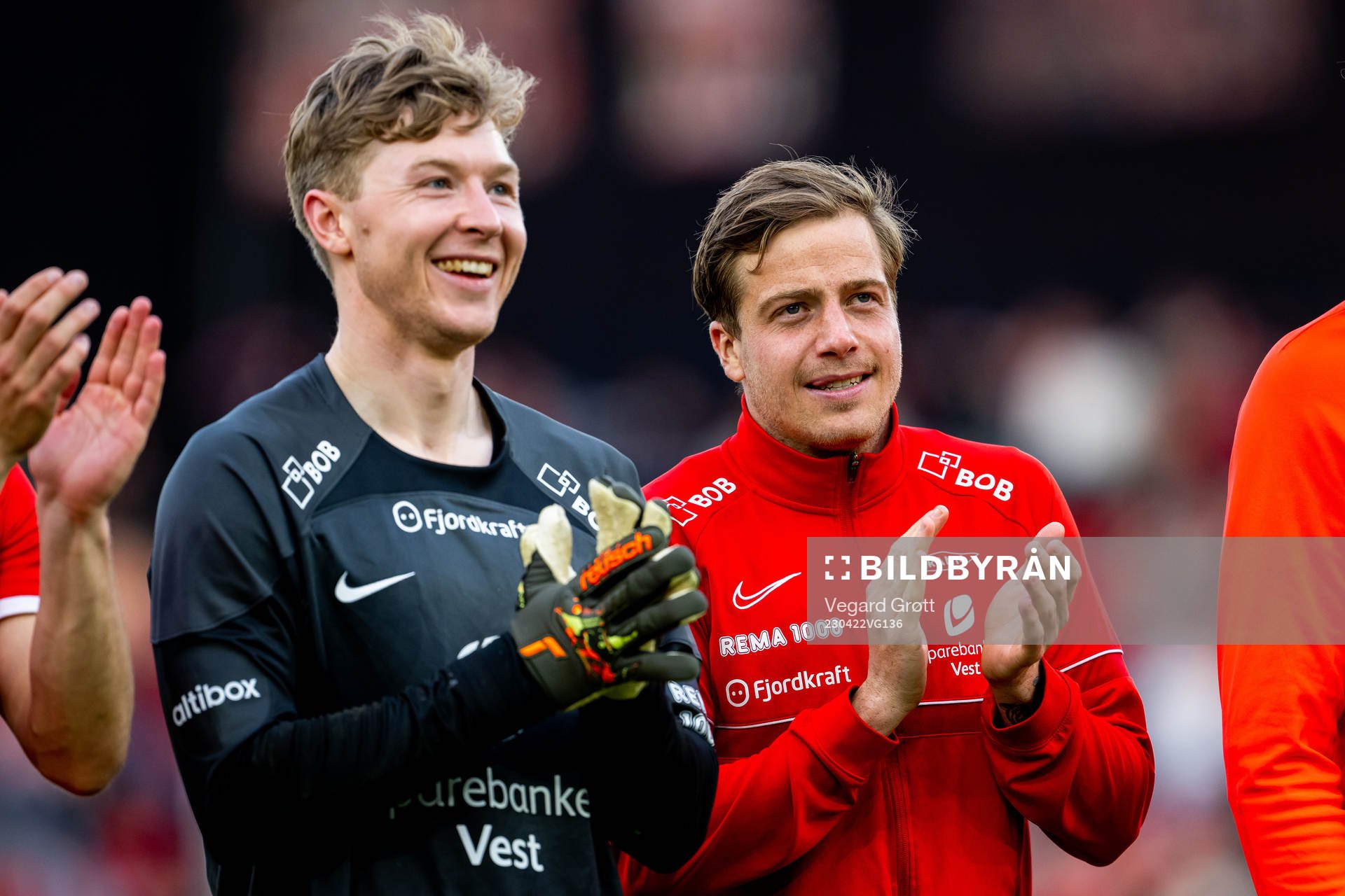 Goalkeeper Mathias Dyngeland and Frederik Lindbøg