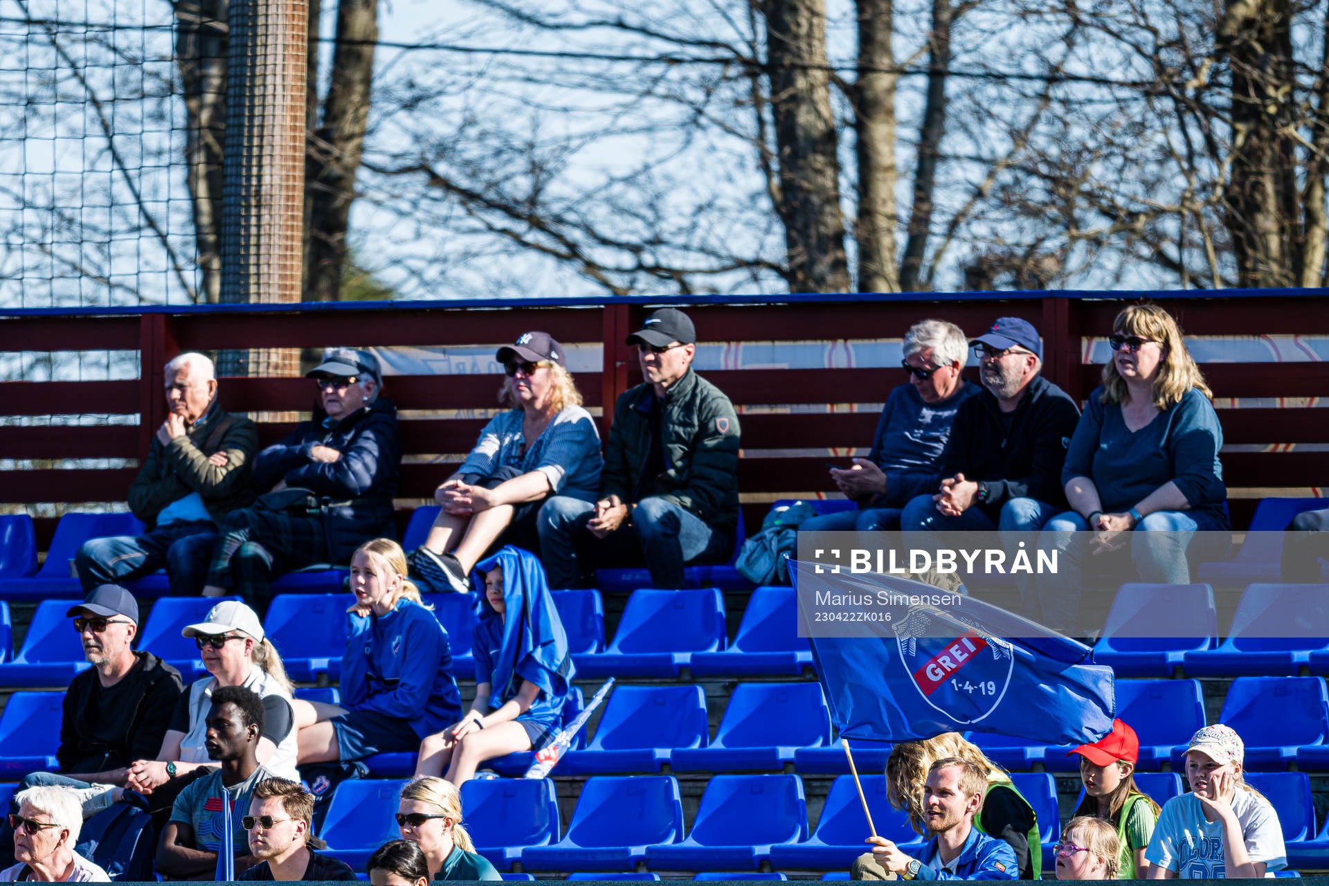 Spectators in the stands