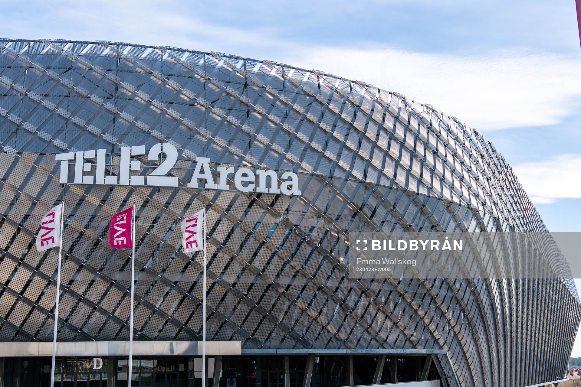 Exteriör av Tele2 Arena