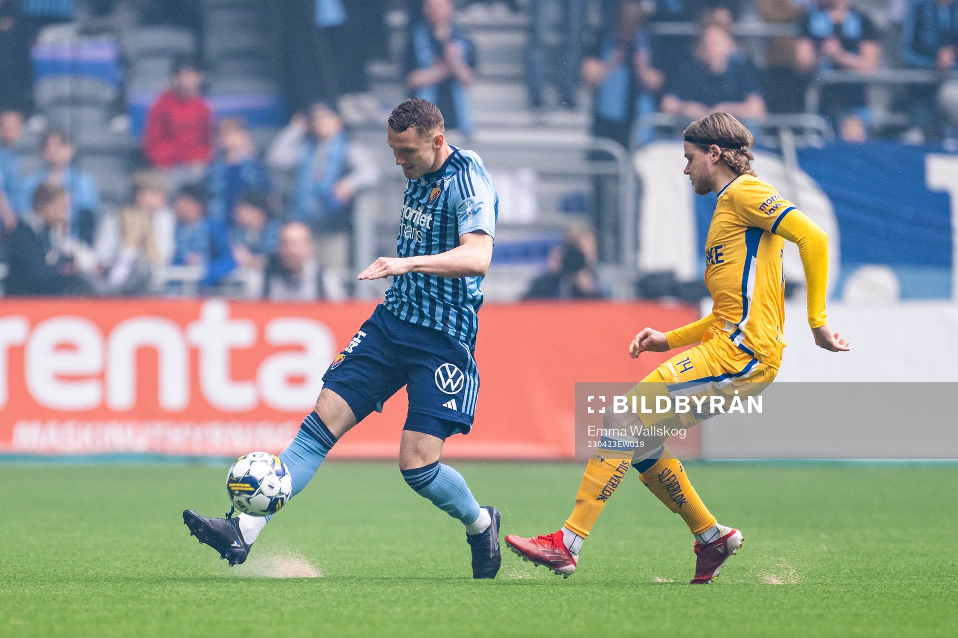 Djurgårdens Piotr Johansson och IFK Göteborgs Gustaf