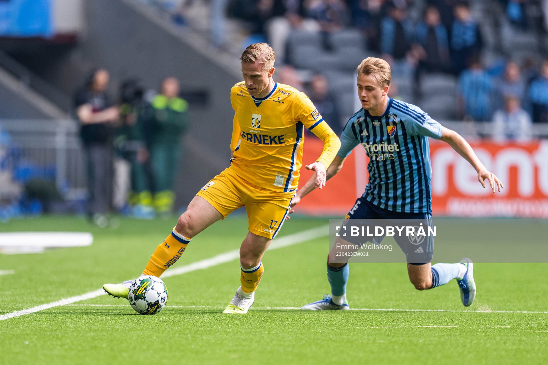 IFK Göteborgs Oscar Wendt och Djurgårdens Oskar Fallenius