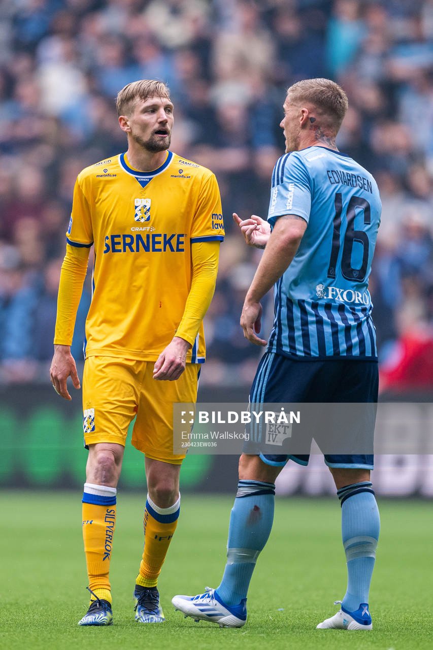 IFK Göteborgs Sebastian Eriksson och Djurgårdens Victor