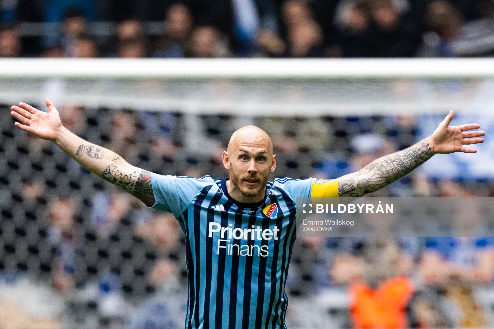 Djurgårdens Magnus Eriksson reagerar