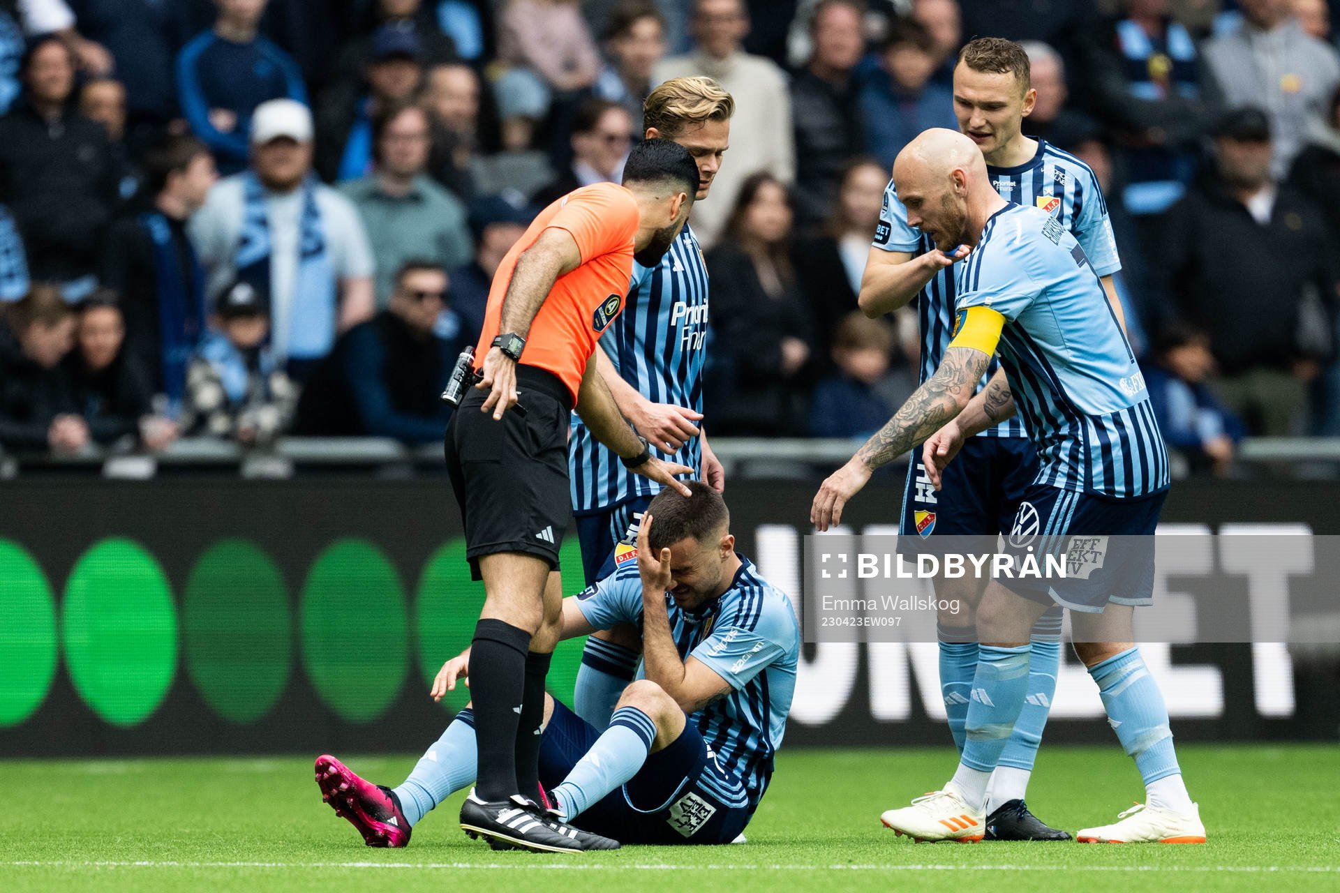 Djurgårdens Carlos Moros Gracia har ont