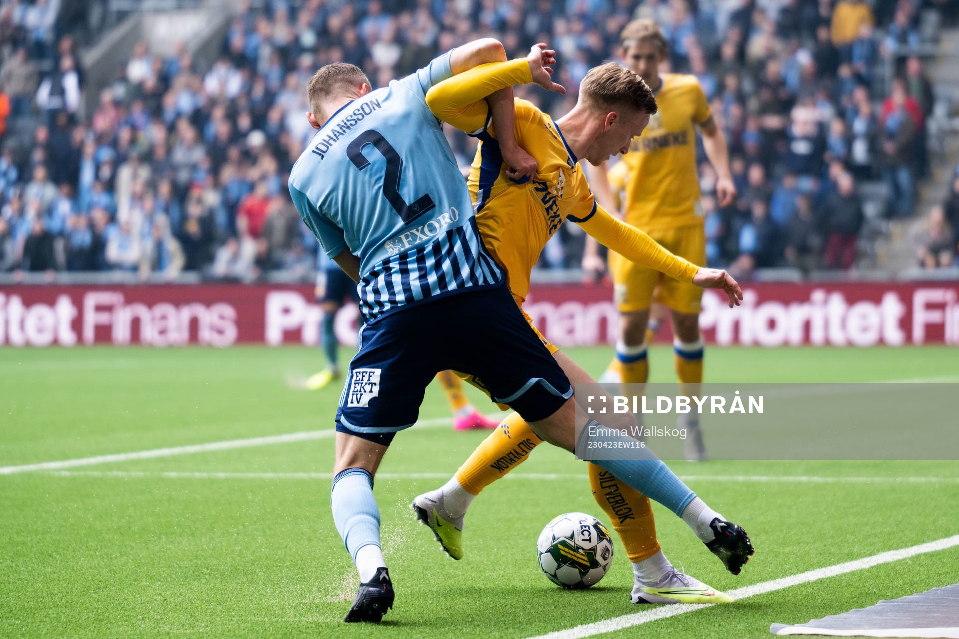 Djurgårdens Piotr Johansson och IFK Göteborgs Oscar Wendt