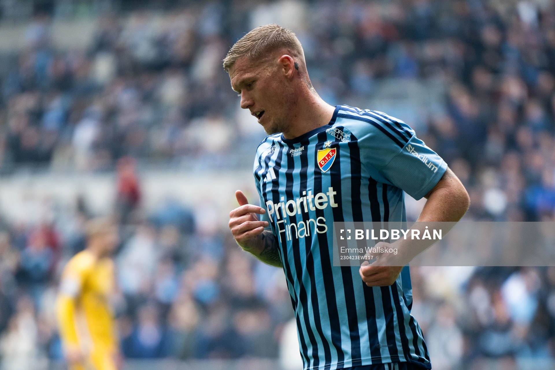 Djurgårdens Victor Edvardsen deppar
