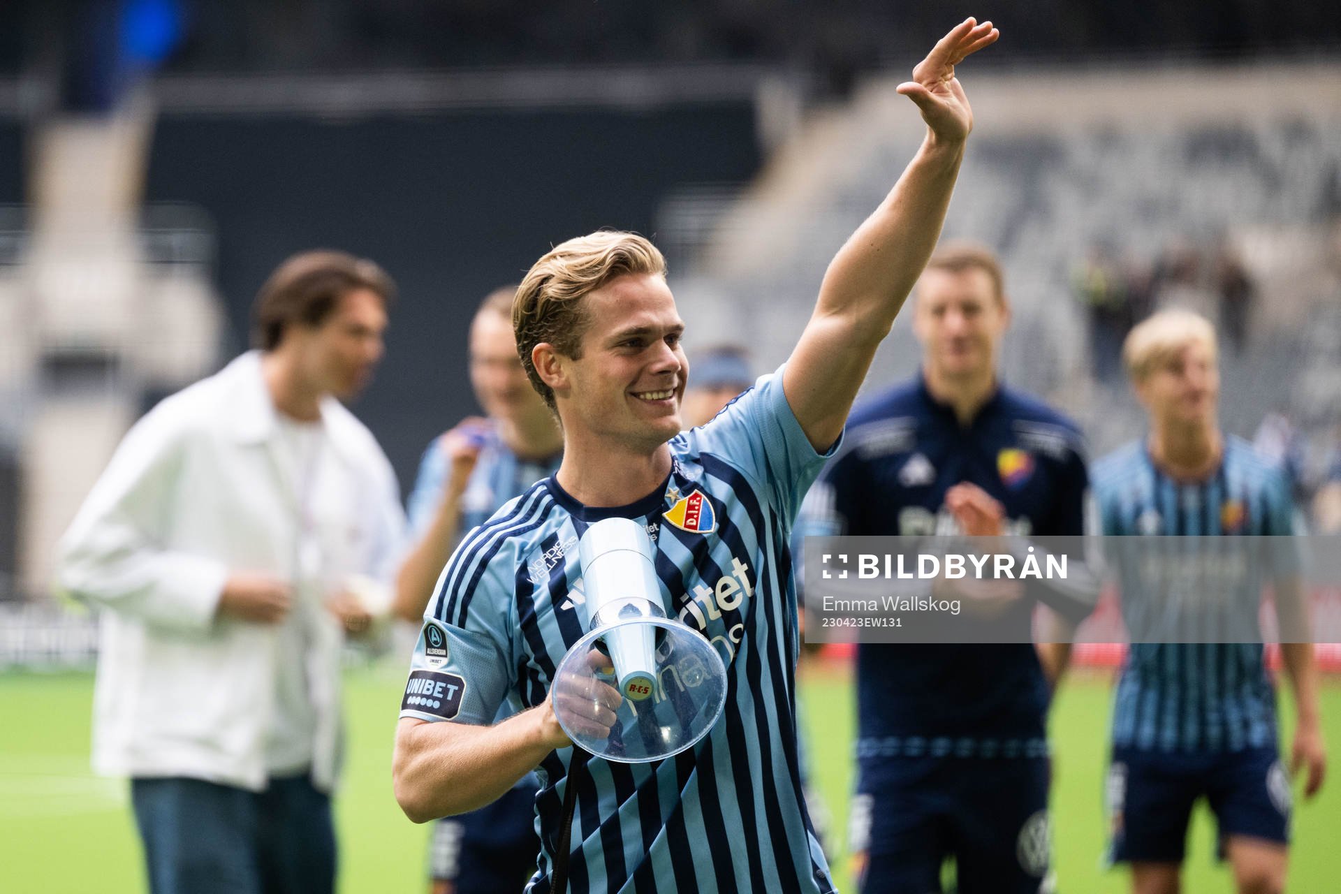 Djurgårdens Hampus Finndell jublar