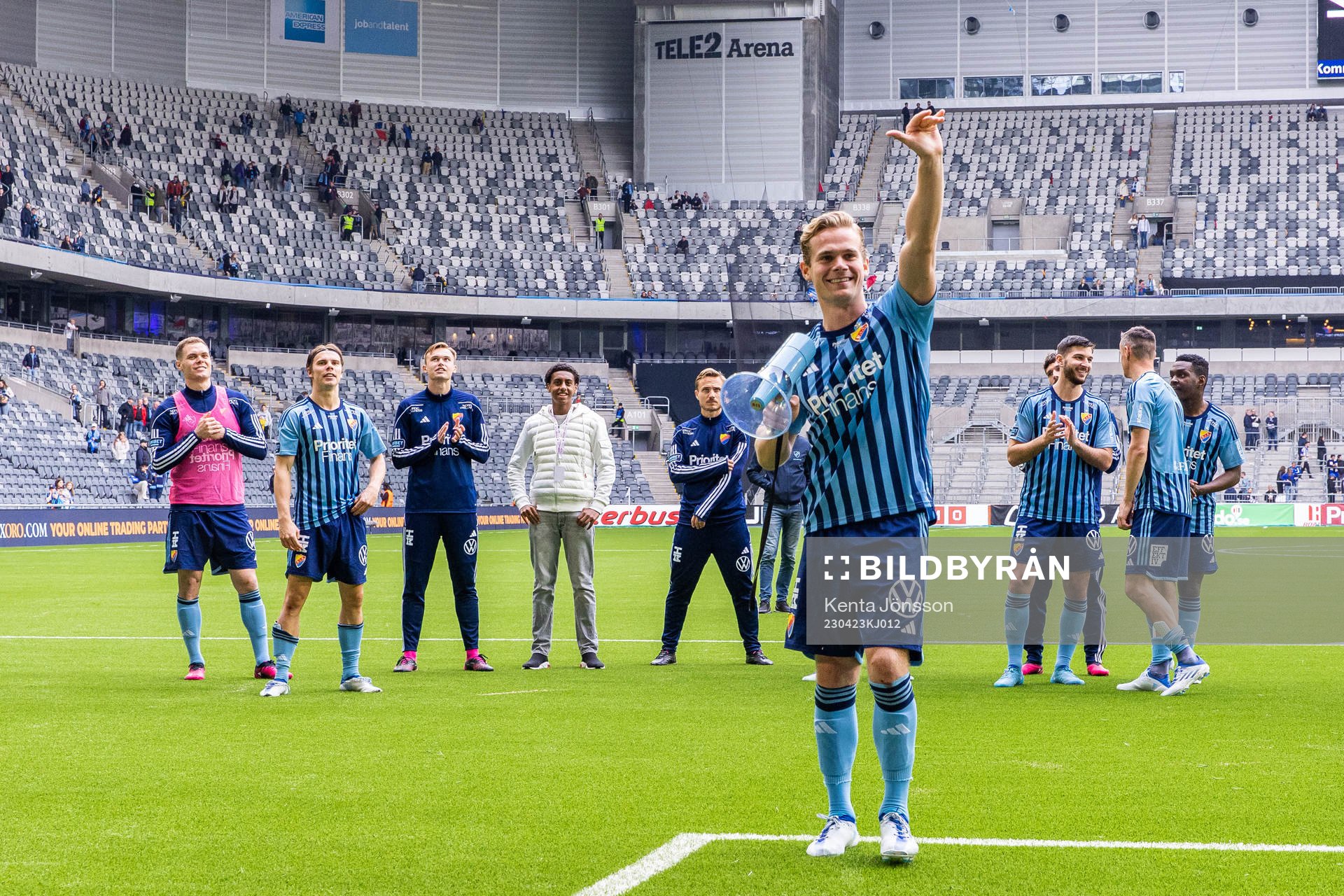 Djurgårdens Hampus Finndell jublar